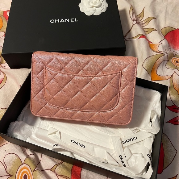 🚫🚫SOLD🚫🚫Chanel 19s iridescent pink WOC - Picture 5 of 7